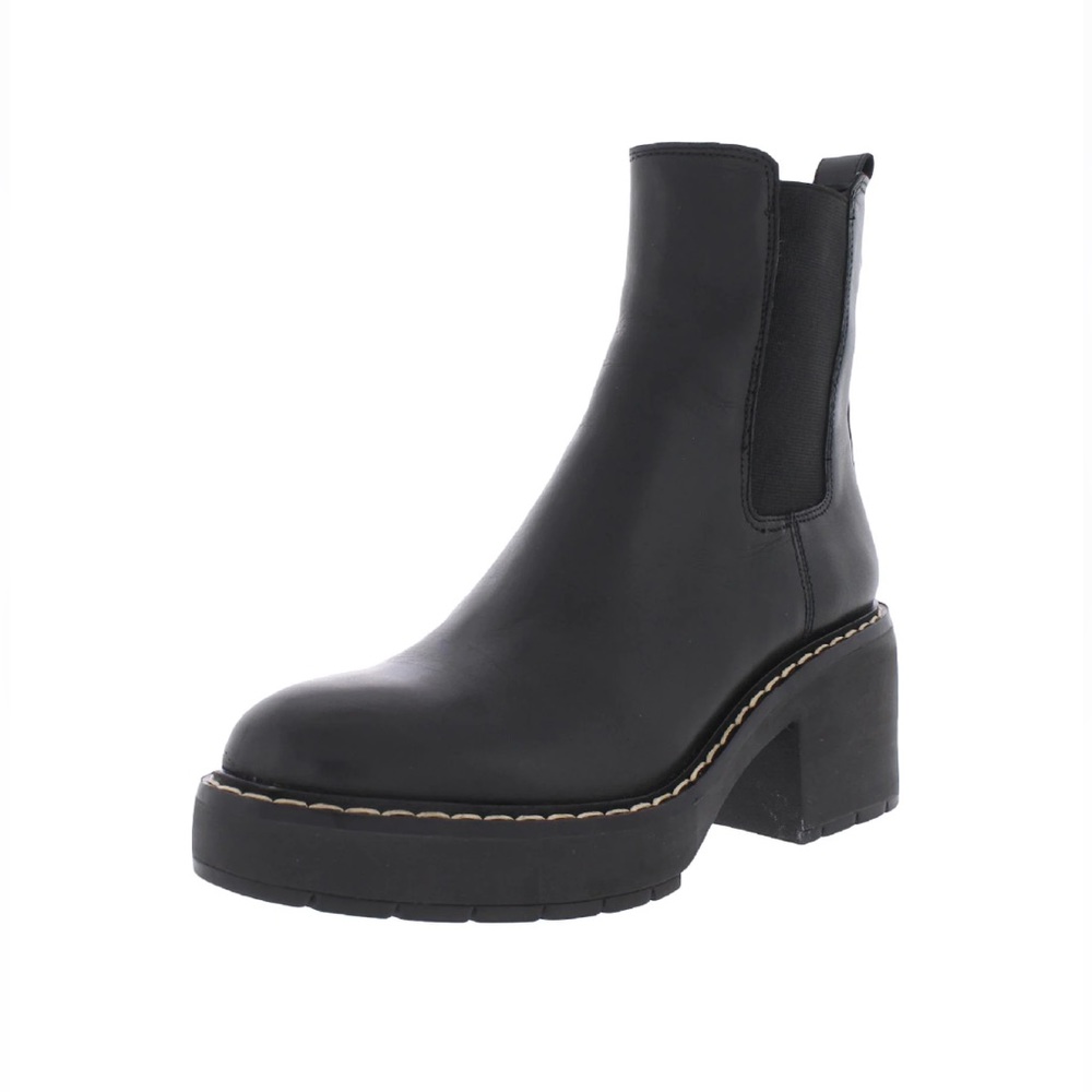 Sam Edelman Women's Leather Anderson Block Heel Chelsea Boots Size 10